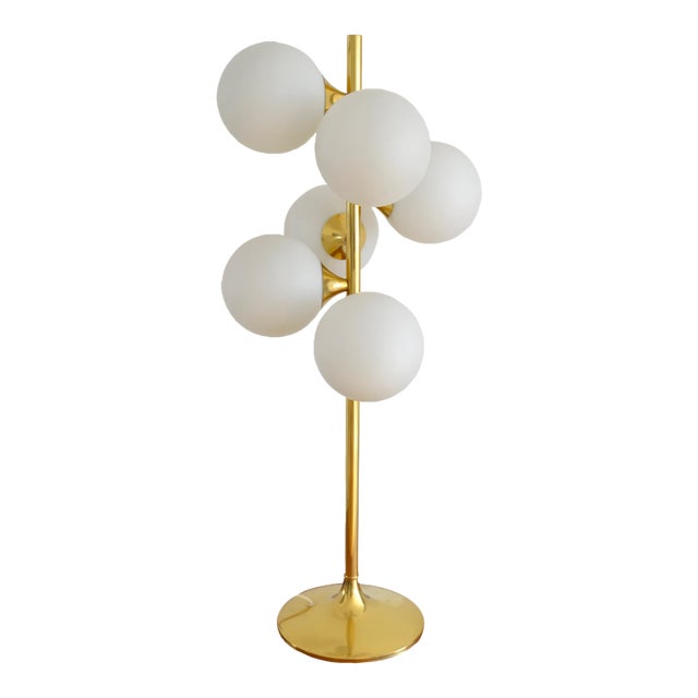 Mid-Century German Brass and Metal Table Lamp, 1960s For Sale