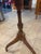 Vintage Columbia Manufacturing Co. Figured Wood Pie-Crust Pedestal Side Table For Sale - Image 4 of 7