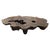 Natural organic formed reclaimed teak root coffee table. We added cone style legs and charred this impressive six inch...
