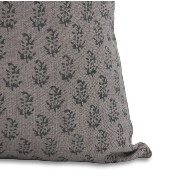 Fabdivine Handmade Block Print Thick Linen Pillow Cover for Sofa & Bed-14x14 Inch Patjhad For Sale - Image 4 of 6