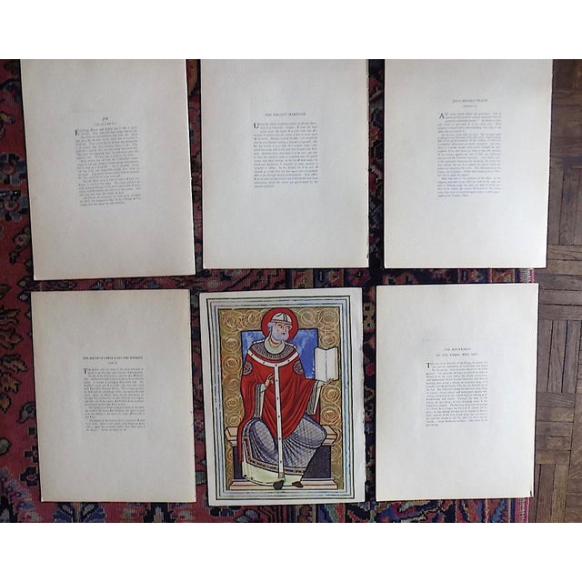Red Vintage Mid 20th C. Ltd. Edition Verve Art Journal Book of Hours Lithographs - Set of 6 For Sale - Image 8 of 11