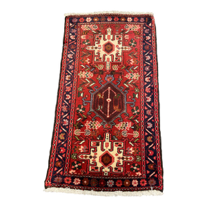 1990s Handwoven Persian Karajeh Area Rug 1'9" X 3'4"