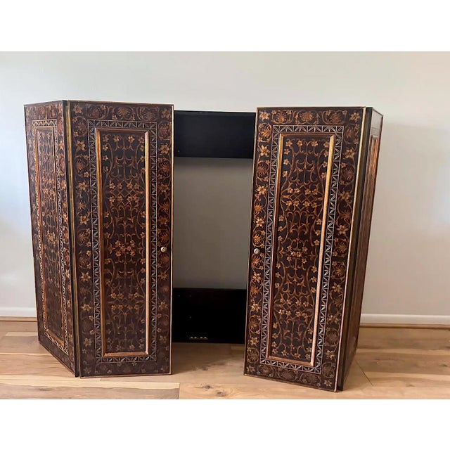 Late 20th Century Hollywood Regency Wall Mounted Tv Hideaway Cabinet For Sale - Image 10 of 17