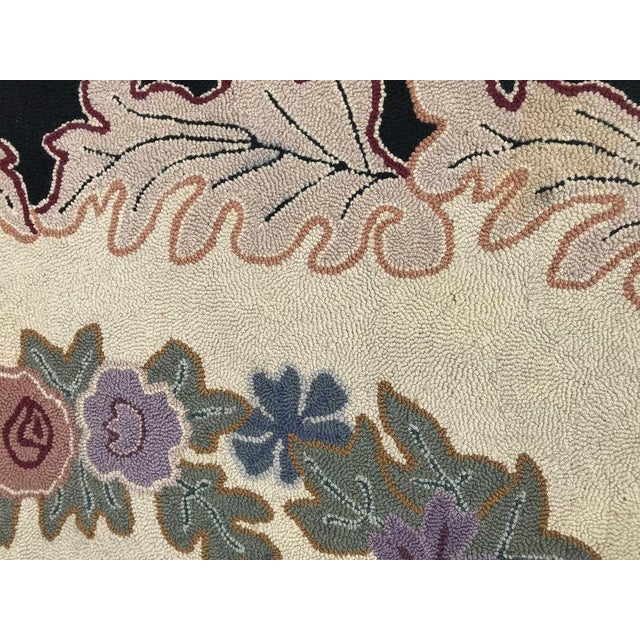 Vintage American Hook Oval Shape Rug, 1950s For Sale - Image 4 of 15