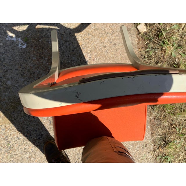Burnt Orange 1970s Vintage Burnt Orange Steel Office Chair by Harter Corporation For Sale - Image 8 of 12
