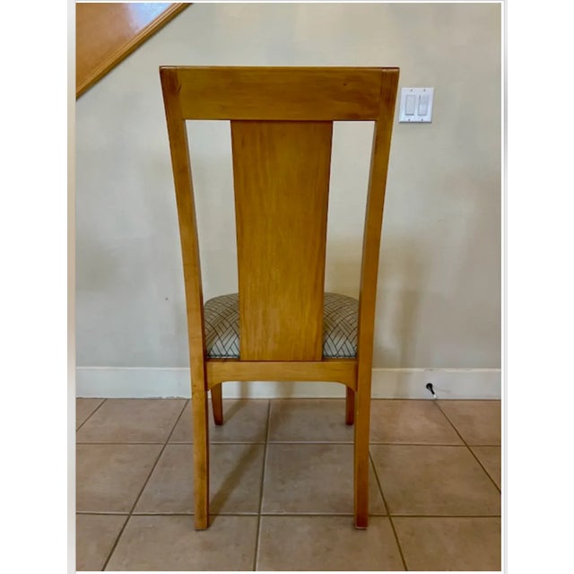 2010s Ethan Allen Contemporary Maple Chairs- Set of 6 For Sale - Image 5 of 12