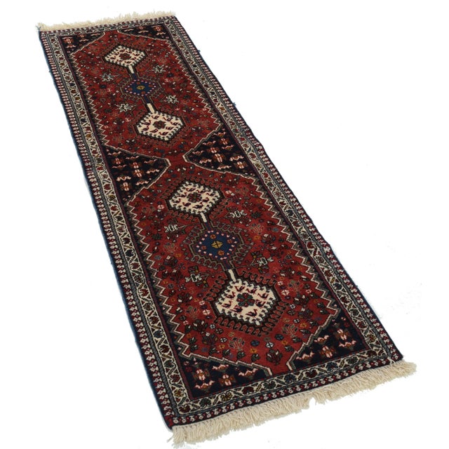 Traditional Fine Hand Knotted Yalameh Rug For Sale - Image 3 of 4