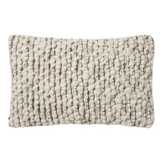 Amber Lewis x Loloi Vivienne Dove / Smoke 13'' x 21'' Cover with Down Pillow For Sale