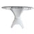 Mid-Century Modern Vintage Sculptural Rattan Pedestal Table With Rounded Square Glass Top For Sale - Image 3 of 5