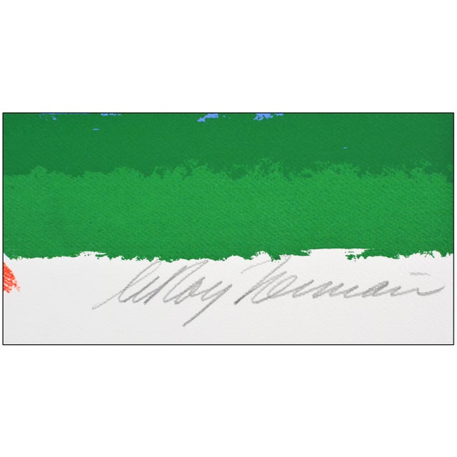 Leroy Neiman 1972 in the Stretch Modern Blue Screenprint LeRoy Neiman For Sale - Image 4 of 6