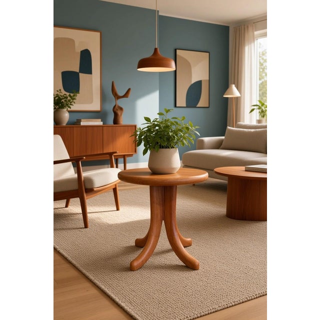 Sculptural Stool in Teak with Bowl Seat from Dyrlund, Denmark, 1960s For Sale - Image 6 of 14