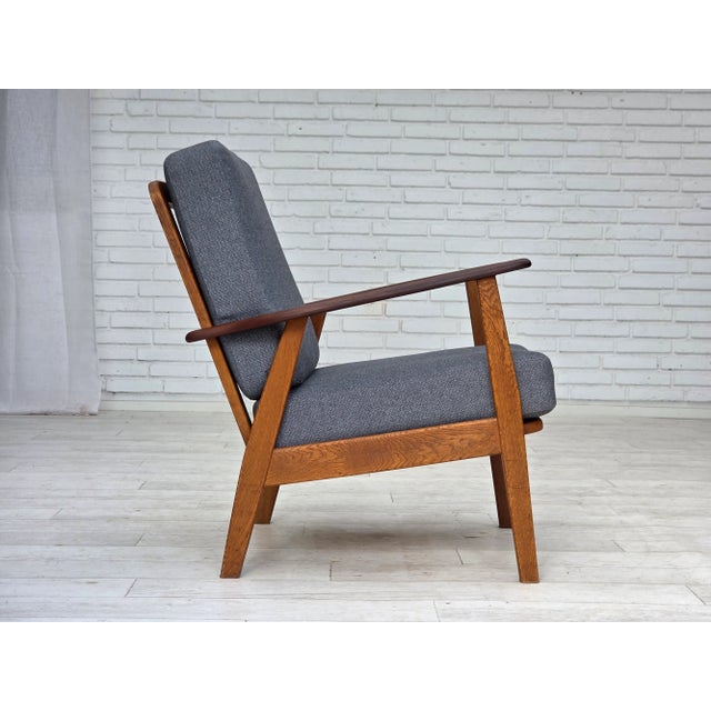 Set of Vintage Danish Armchairs in Furniture Wool and Teak and Oak, 1960s For Sale - Image 9 of 18