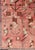 Turkish Oushak Vintage Carpet With Tribal Figures Set Soft Red Pink Background For Sale - Image 4 of 7