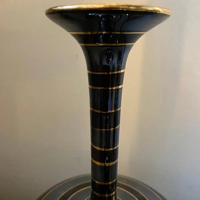 Black 1950s Set of Three Mid-Century Modern Italian Ceramic Desk Accessories For Sale - Image 8 of 12