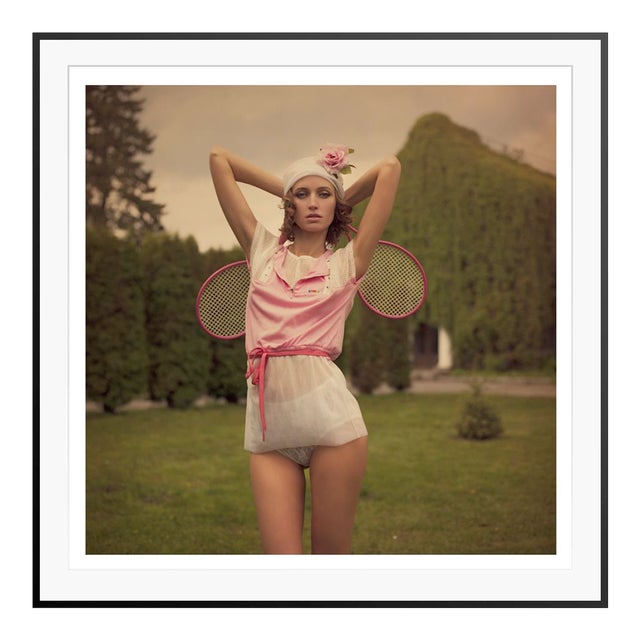Dasha and Mari 'Tennis' Limited Edition Print Framed in Black For Sale