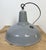 British Industrial Grey Enamel Factory Pendant Lamp, 1960s For Sale - Image 11 of 17