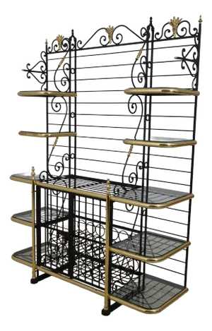 Perfitfils Large French Iron Bakers Wine Rack