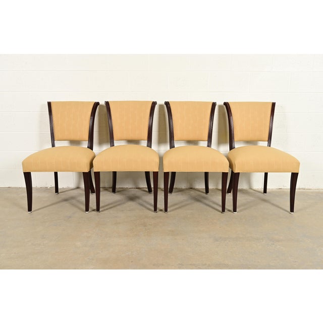 Barbara Barry for Baker Furniture Modern Regency Mahogany Dining Chairs, Set of Four For Sale - Image 13 of 13