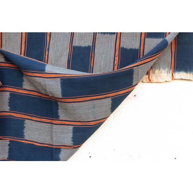 Vintage Baoule African "Bandama Current" Ikat Throw For Sale In Los Angeles - Image 6 of 7