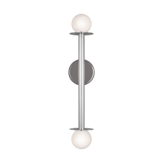 The Nodes wall sconce is minimal yet bold, highlighting Kelly's distinctive juxtaposition of mixed-materiality and...