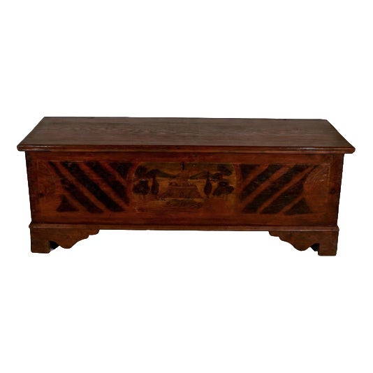 Painted Bench Case in Wood For Sale