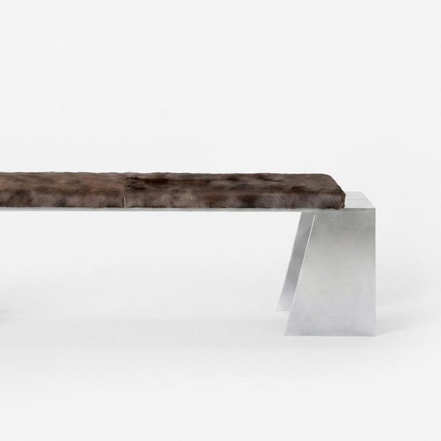 Contemporary LV Bench in Aluminum by Pietro Franceschini For Sale - Image 3 of 6