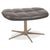Boston Leather Armchair with Ottoman in Grey Brown Taupe Estoril Semi Aniline Leather 0959 with Manual Swivel and Rocking Function from Boconcept For Sale - Image 16 of 18