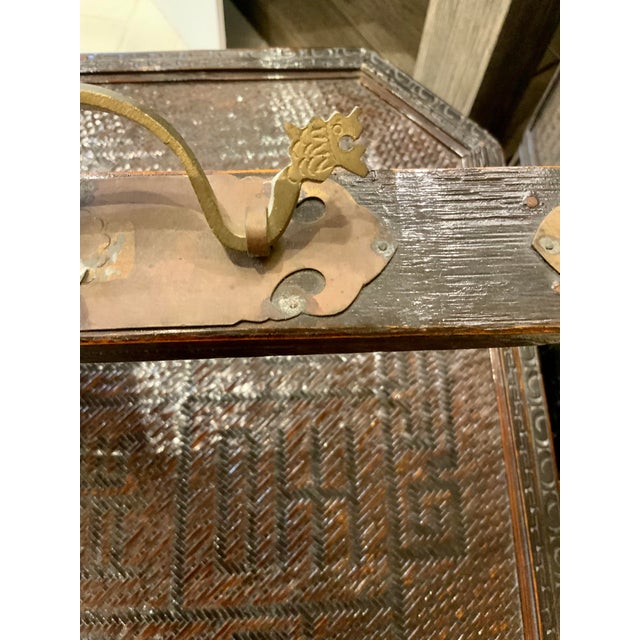 Antique Chinese Wood Wedding Basket Chairish