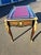 2020s Boulle Style Writing Desk/ Table Bureau Plat French Style Marquetry Inlay With Burgundy Faux Leather on the Top For Sale - Image 5 of 12