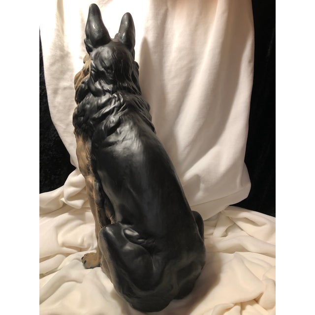 1970s Mid 20th Century Life Size Lifelike Ceramic Shepherd Dog For Sale - Image 5 of 12