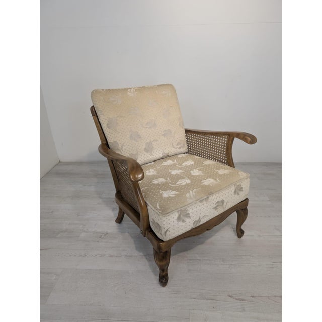 Chippendale-Style Lounge Chair with Rattan, 1965 For Sale - Image 12 of 17