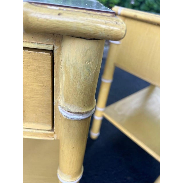 Pair of Faux Bamboo Thomasville Allegro Nightstands or Side Tables For Sale - Image 12 of 18