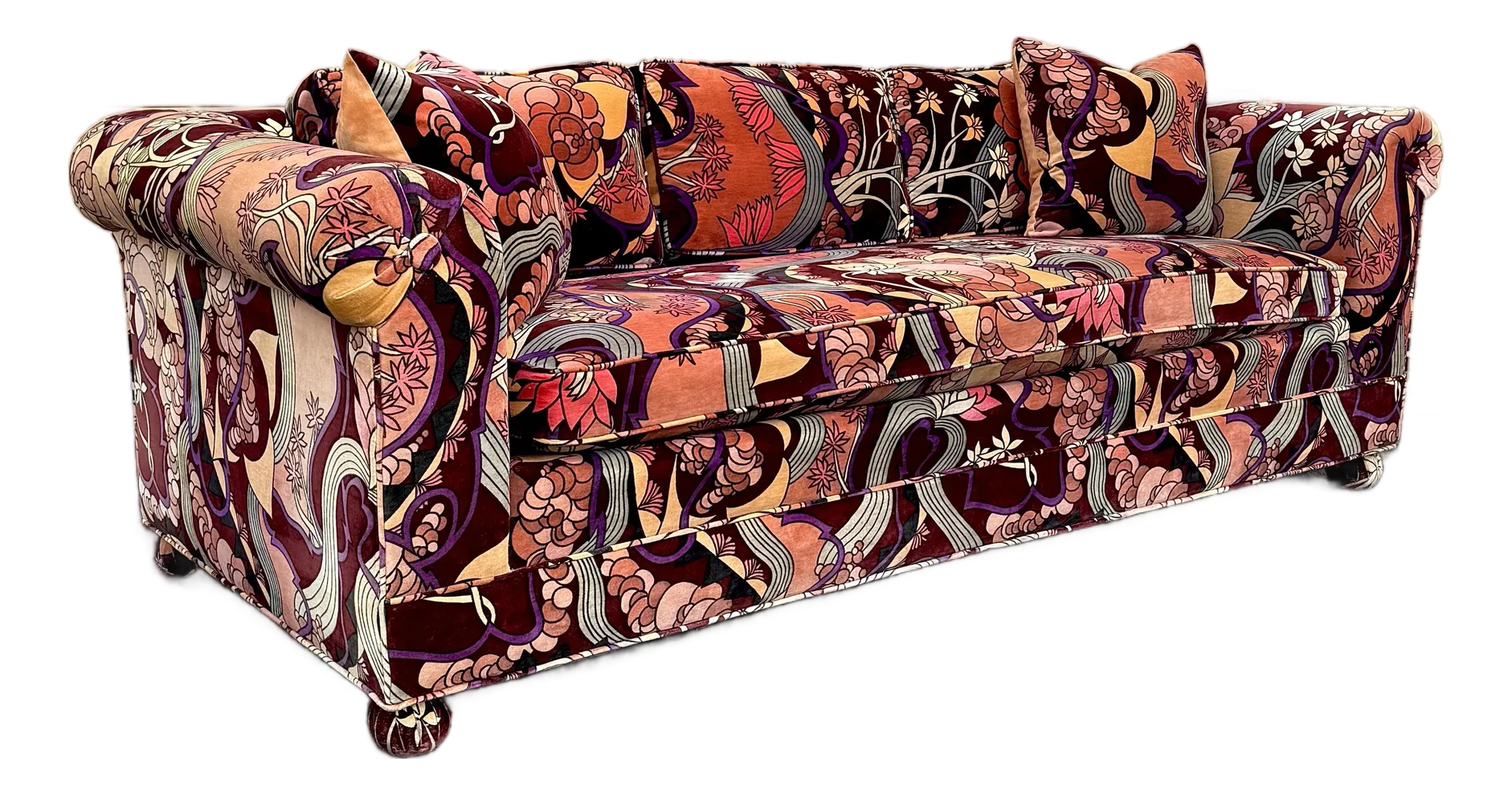 1960s Jack Lenor Larsen “Jezebel” Fabric Sofa | Chairish