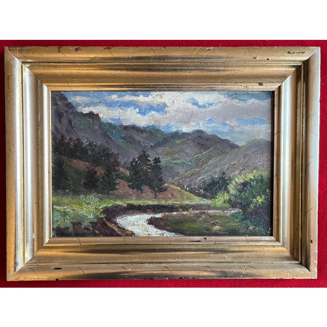 American Wells Moses Sawyer (American 1863 - 1960) Colorado Rocky Mountain Landscape Oil Painting For Sale - Image 3 of 8