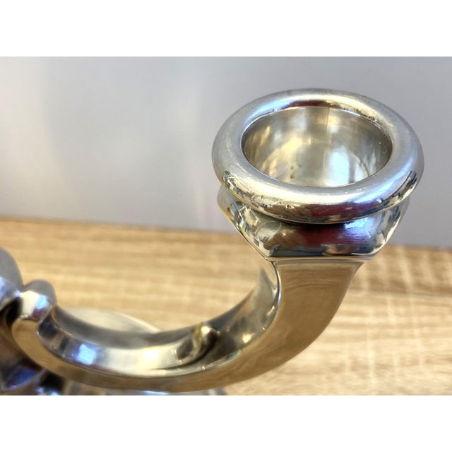 Art Deco Candleholder in Silver Plated from Wilhelm Wolff, Germany, 1930s For Sale - Image 3 of 9