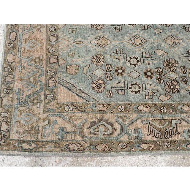 Mid 20th Century Galerie Shabab Collection Mid-20th Century Persian Malayer Throw Rug For Sale - Image 5 of 8