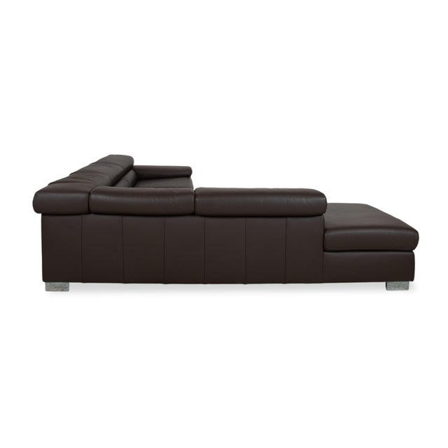 Brown Leather Courage Corner Sofa with Manual Function from Ewald Schillig For Sale - Image 16 of 18