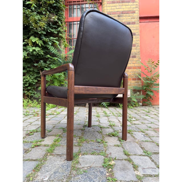 Armchair in Dark Brown Real Leather from Dyrlund For Sale - Image 3 of 11