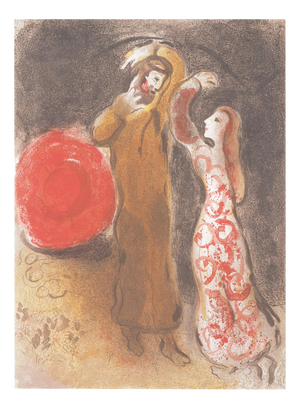 Marc Chagall, The Bible: The Dance of Lovers, Original Lithograph