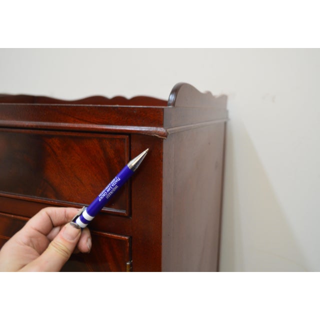 Baker Mahogany Nightstands a Pair For Sale - Image 9 of 17