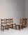 1970-1979 France Weathered Honey Oak Set Of Five Ladder-Back Chairs For Sale - Image 9 of 11