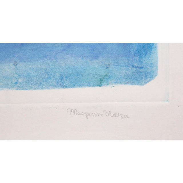 Abstract Late 20th Century Maryanne Meltzer, Water Droplet, Monotype Etching with Embossing, signed For Sale - Image 3 of 5