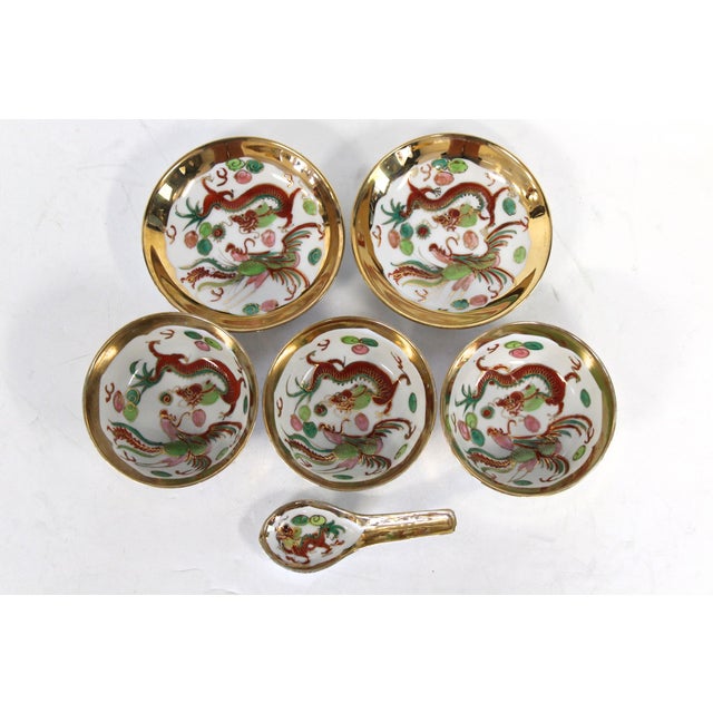 Chinese Porcelain Soup Bowl Set 6 Pieces Chairish