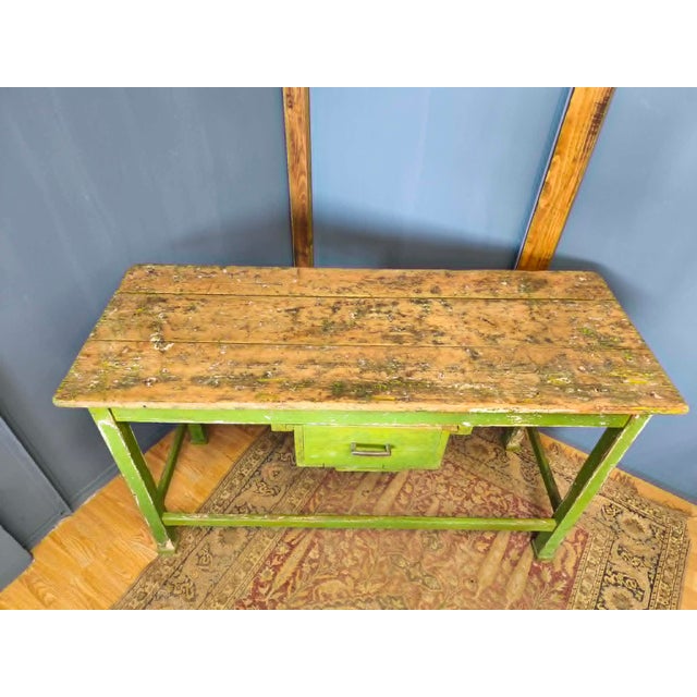 Industrial Wooden Worktable with Drawers, 1950s For Sale - Image 15 of 18
