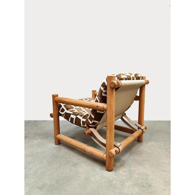 Vintage Scandinavian Lounge Chair in Pine, 1960s For Sale - Image 6 of 8