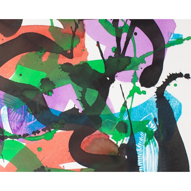 2008 Abstract Monoprint by Ed Funk For Sale In Indianapolis - Image 6 of 8