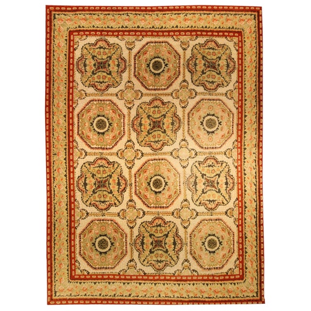 Contemporary Bessarabian Floral Design Handmade Wool Rug by Doris Leslie Blau For Sale