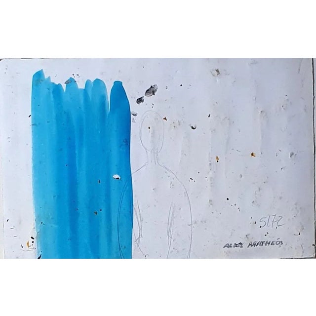 Abstract Composition is a beautiful original painting in oil and mixed media on paper, realized at the beginning of the XX...