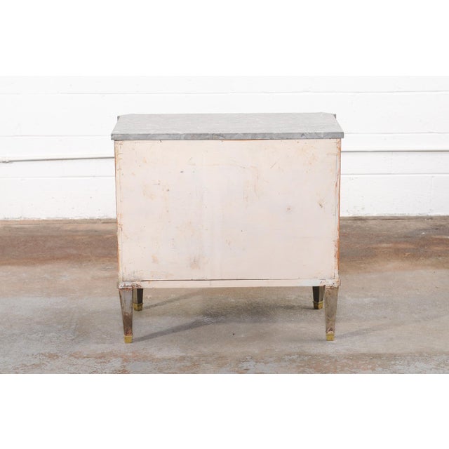 Mid 20th Century Swedish Gustavian Style Chest W/ Gray Marble Top For Sale In Atlanta - Image 6 of 13