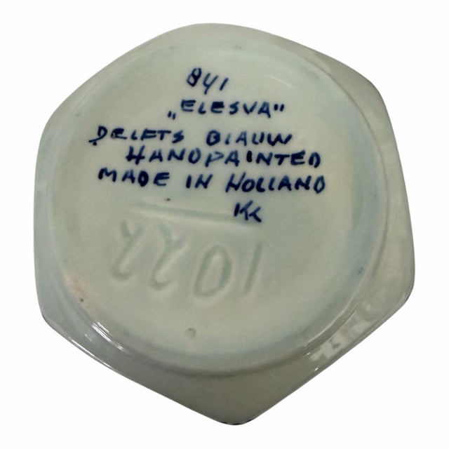 Early 20th Century Vintage Delft Lidded Tea Caddy Jar For Sale - Image 5 of 5